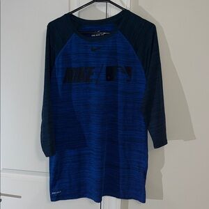 Nike MLB Baseball 3/4 sleeve warm up under shirt Los Angeles Dodgers Royals M